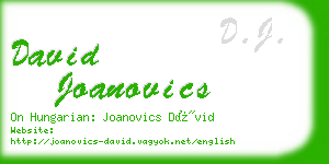 david joanovics business card